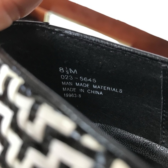 Jacqueline Ferrar Black White Captoe Woven Heels Pumps size 8.5 M - Picture 6 of 8